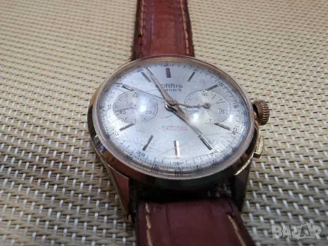 ПОЗЛАТЕН MORRIS FERROTEX CHRONOGRAPHE , снимка 2 - Мъжки - 49274430