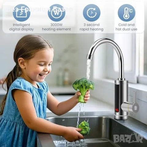 Нов 3000W електрически кран с нагревател, топла вода за секунди кухня, снимка 3 - Други стоки за дома - 49484375