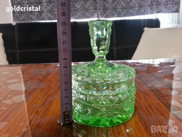 стара кристална кутия захарница , снимка 4 - Антикварни и старинни предмети - 50509052