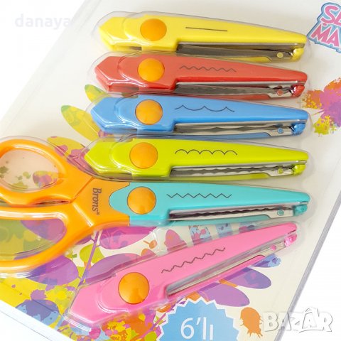 1570 Къдрава ножичка за декорация с 6 сменяеми приставки, снимка 2 - Ученически пособия, канцеларски материали - 29530795