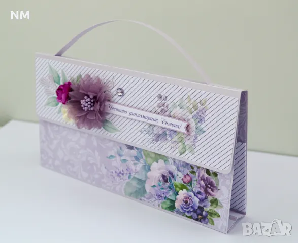 Картичка тип Чантичка за всеки повод- ръчна изработка. , снимка 3 - Ръчно изработени сувенири - 48718582