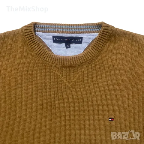 Винтидж мъжки пуловер Tommy Hilfiger | 1990s Cotton Crewneck | Размер M | +POIZON сертификат, снимка 3 - Пуловери - 56074703