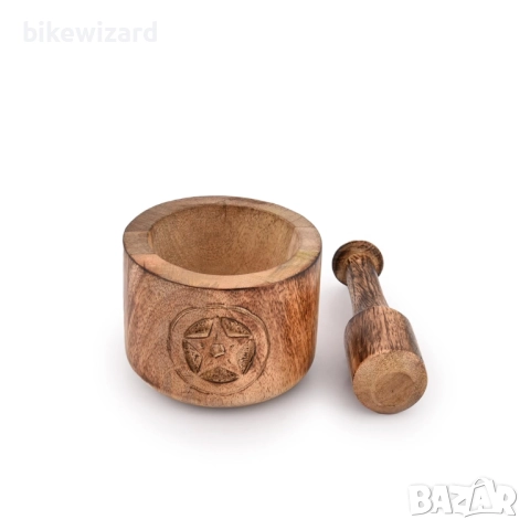 Kaizen Casa дървен хаван и пестик НОВО, снимка 4 - Аксесоари за кухня - 52013925