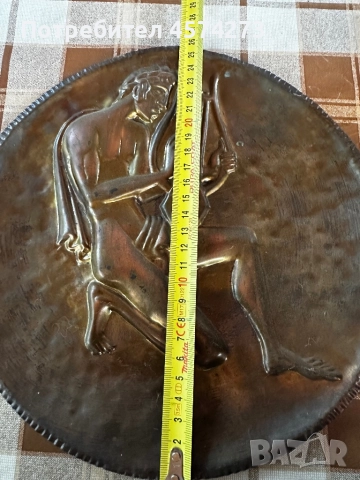 Медна декорация за стена Орфей , снимка 2 - Антикварни и старинни предмети - 51473944
