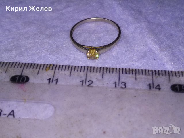 СРЕБЪРЕН СКЪПОЦЕНЕН ПРЪСТЕН СРЕБРО CBAC S925 с МАРКИРОВКА и На КАМЪКА Жълт ТОПАЗ СВАРОВСКИ 40167, снимка 13 - Пръстени - 42762737