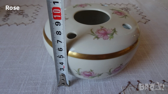 Стар порцеланов овлажнител/изпарител. Saturalux  EMS  Франция  22 Karat Gold, снимка 7 - Други - 51660567