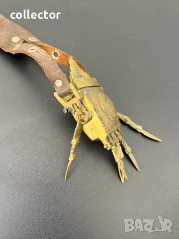 Бронзова кутийка за евзи / кабзи. №7533, снимка 5 - Антикварни и старинни предмети - 52212599