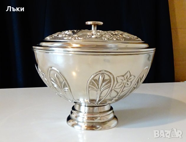 Посребрена фруктиера,купа Vera Lucino. , снимка 2 - Антикварни и старинни предмети - 31804441