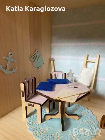 Дървена къща за кукли , снимка 5 - Кукли - 56294140