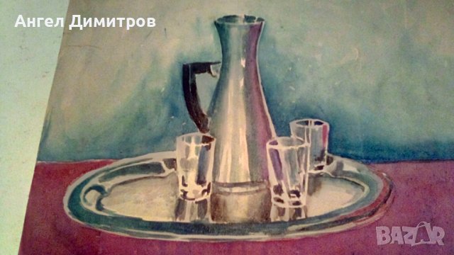Ангел Ботев картина акварел 1948 г, снимка 5 - Картини - 38970545