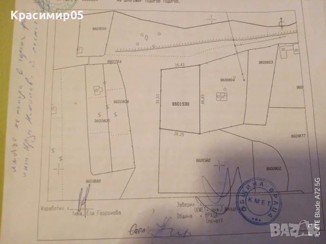 Продавам земеделска земя- лозе, снимка 1