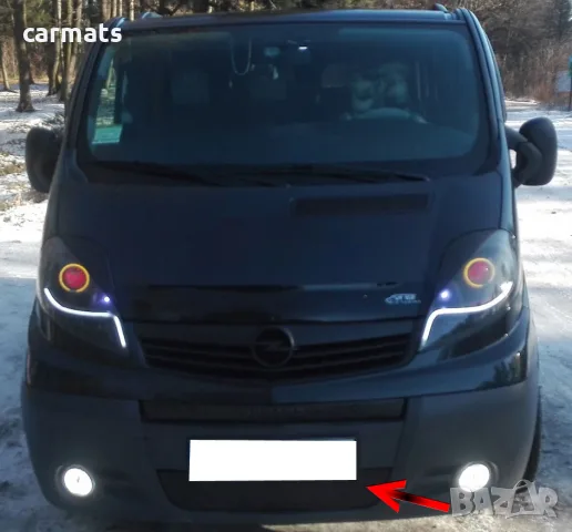 Зимен дефлектор (протектор) за решетка HЕКО за Opel Vivaro (2007-2014) - down