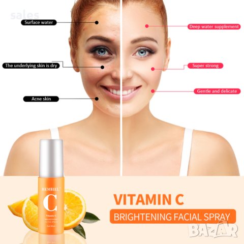 Спрей серум за лице с витамин С , снимка 3 - Козметика за лице - 40820273