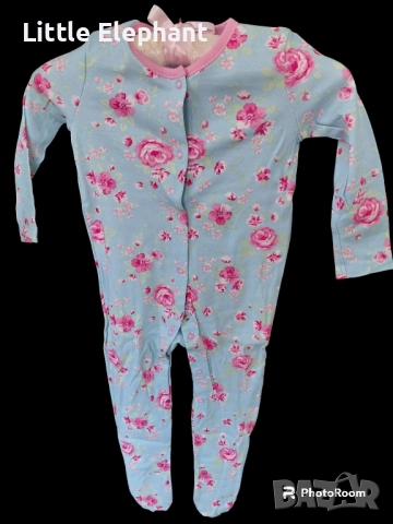 Цяла пижамка големи рози за момиченце на 18-24 месеца,Англия/нова