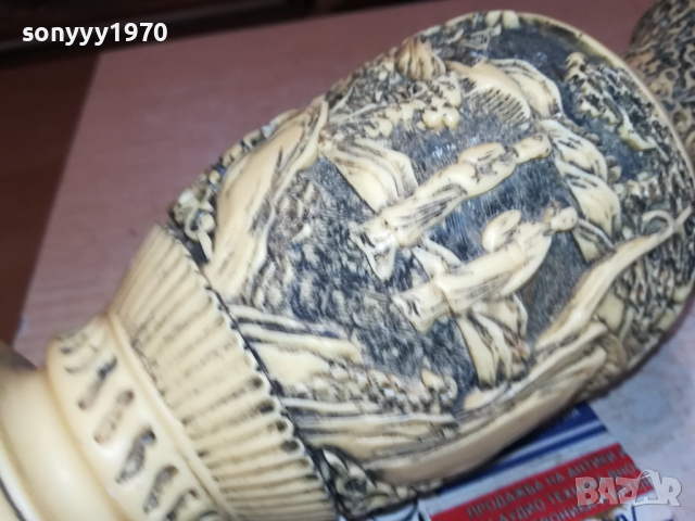 СТАРА ТЕЖКА ВАЗА ОТ ФРАНЦИЯ 1403241440, снимка 8 - Антикварни и старинни предмети - 44761828