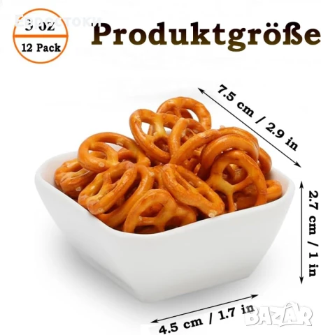 12 подреждащи се купички за дип, пластмасови купички за соев сос, закуски, барбекю, додправки, снимка 2 - Прибори за хранене, готвене и сервиране - 50841437