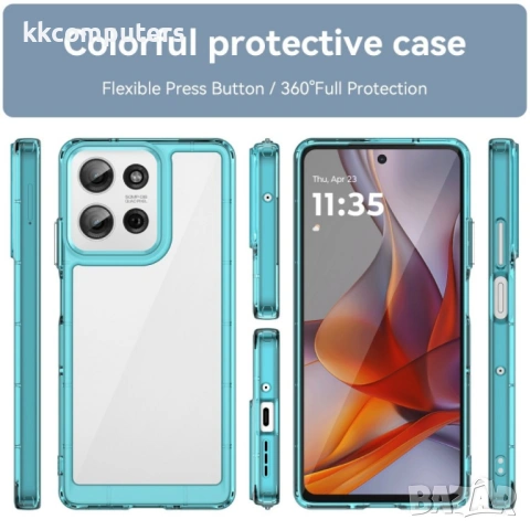 Motorola Moto G75 5G Colorful TPU Калъф и Протектор, снимка 5 - Калъфи, кейсове - 53234562
