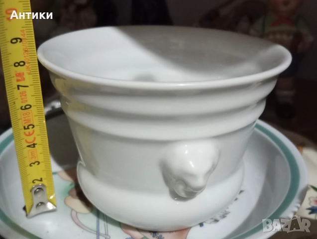Порцеланова стара кашпа маркирана , снимка 6 - Други - 52564374