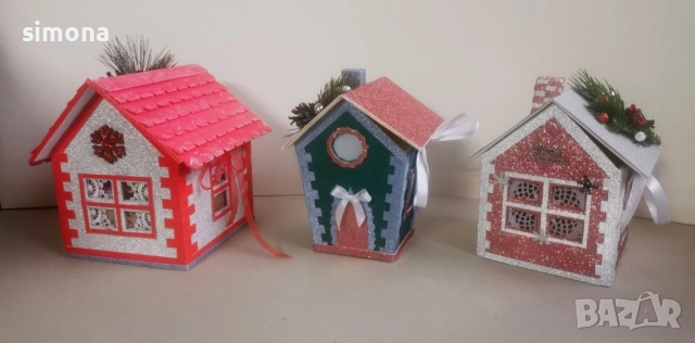 Коледни къщички за лакомства , снимка 6 - Декорация за дома - 52314046