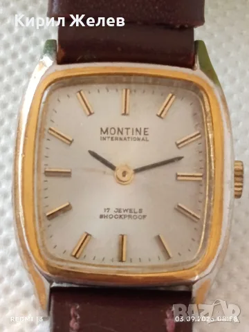 Стар механичен часовник Montine International за КОЛЕКЦИОНЕРИ 40492, снимка 3 - Антикварни и старинни предмети - 55934174