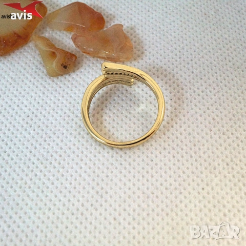 Пръстен с 14К златно покритие 224838, снимка 2 - Пръстени - 52926485