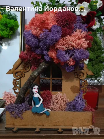 къщичка за ключове и картини със скандинавски мъх 