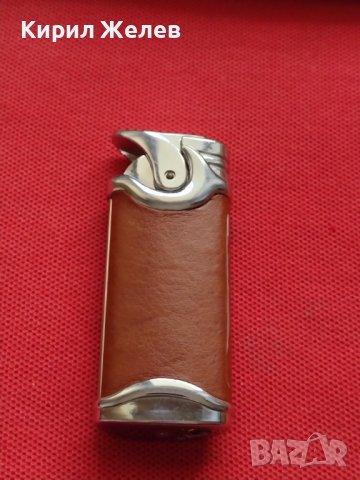 ЛУКСОЗНА ЗАПАЛКА GEORGE KARELIAS AND SONS МЕТАЛ И КОЖА РАБОТИ ПЕРФЕКТНО СЪСТОЯНИЕ 34118, снимка 5 - Запалки - 39085090