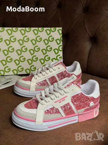 Dolce & Gabbana розов дамски маратонки , снимка 2 - Маратонки - 48452801