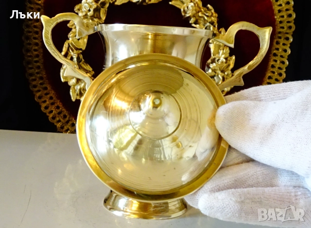 Повдигната бронзова захарница,викториански разкош. , снимка 6 - Антикварни и старинни предмети - 52674588