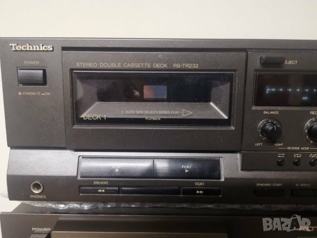 Касетен дек Technics RS 232 Всичко по дека работи. Свири и записва много добре, по капака отгоре има, снимка 4 - Декове - 44488118
