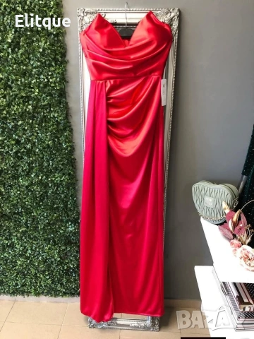 ⭐️Дълги сатенени рокли с цепка