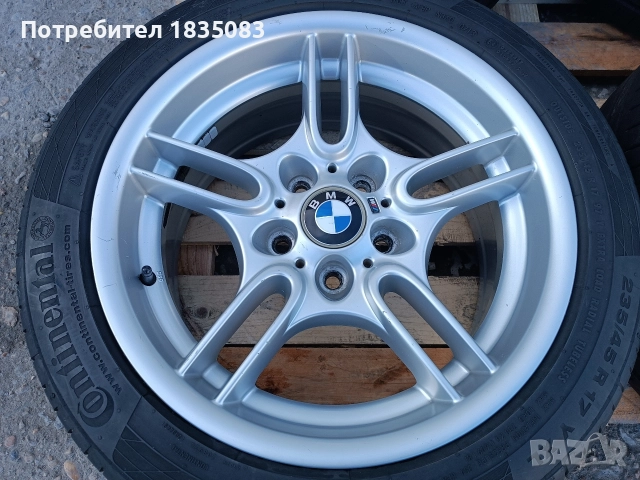 Лети джанти 17ки 5х120 BMW Syyle 66 + летни гуми 235/45/17 Continental, снимка 5 - Гуми и джанти - 52593776