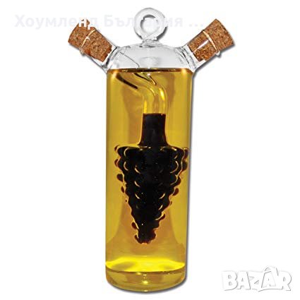 Уникален стъклен оливерник 2в1 с коркови тапички, снимка 4 - Аксесоари за кухня - 29403513