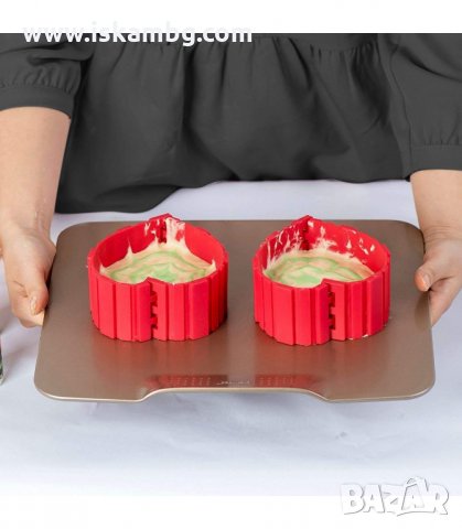 ГЪВКАВА СИЛИКОНОВА ФОРМА ОТ 4 ЧАСТИ - код 2082, снимка 4 - Форми - 33950503