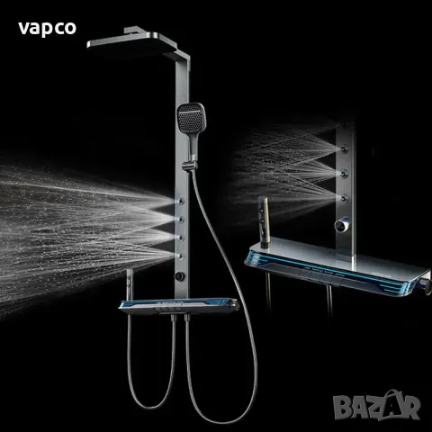 Модерен хидромасажен душ с дисплей и LED подсветка D38, снимка 5 - Душове - 49405534