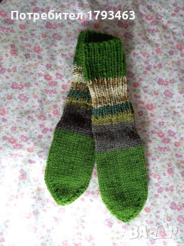 Ръчно плетени детски чорапи, ходило 21 см., снимка 2 - Чорапи - 42903095