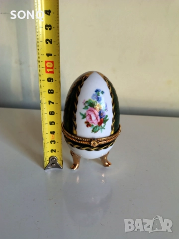 Порцеланово Яйце-Кутия за Бижута-Лимож, снимка 7 - Антикварни и старинни предмети - 52250987
