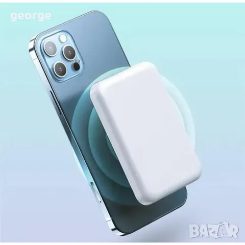 Преносима безжична батерия за смартфон с магнитно зареждане, снимка 4 - Външни батерии - 50165967