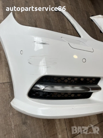 Предна цяла броня бяла за Mercedes W212 2.2 CDI (2012) A2128851665, снимка 2 - Части - 54179939