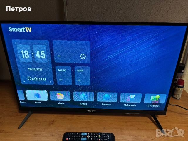 Crown led smart-32”, снимка 2 - Телевизори - 53082211