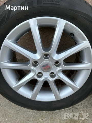 Оригинални Алуминиеви джанти 16 5х112 със летни гуми 205 55 16 дот 23г , снимка 3 - Гуми и джанти - 54118374