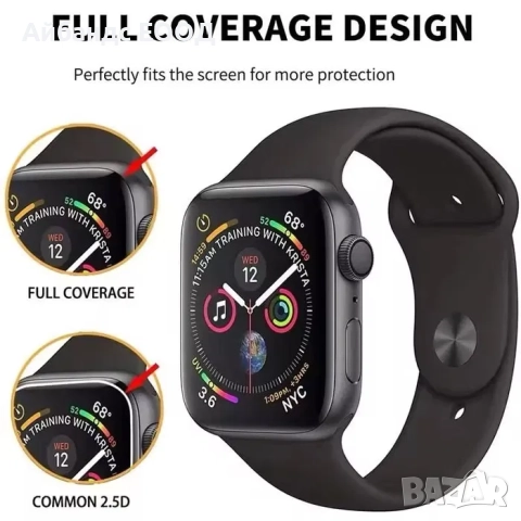 Протектор Soft Glass за Apple Watch Series 10 42 | 46 mm., снимка 4 - Други - 51434173