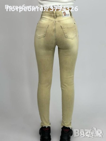 Модерни дамски дънкови  прилепнали панталони с висока талия, снимка 7 - Дънки - 44509964