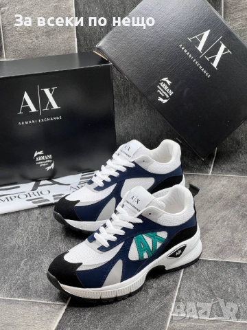 Armani Exchange Мъжки Маратонки👟Мъжки Спортни Обувки Армани Ексчейндж - Различни Цветове Код SK389, снимка 4 - Маратонки - 52862661