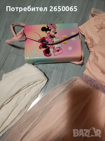 Детски комплект рокля Minnie Mouse 128см.с чанта и чорп./3 части!, снимка 6 - Детски комплекти - 48357076