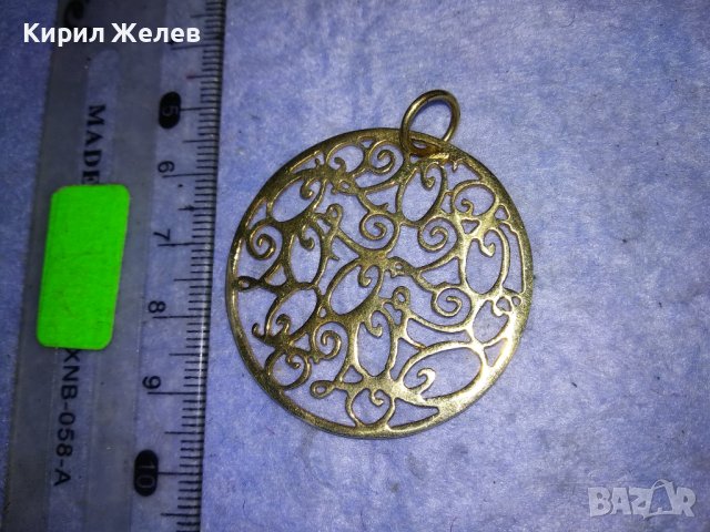 ВЕЛИКОЛЕПЕН СРЕБЪРЕН с ДЕБЕЛА РЕАЛНА ПОЗЛАТА ФЛОРАЛЕН АРТ МЕДАЛЬОН СРЕБРО 925 АЖУРНА ИЗРАБОТКА 27628, снимка 12 - Колиета, медальони, синджири - 40575467