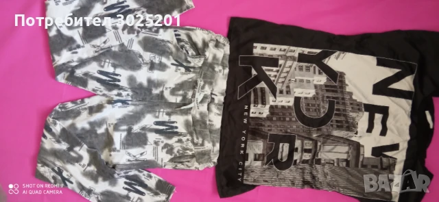 Дамски Комплект Еластичен панталон с връзки и тениска размер М, снимка 9 - Спортни екипи - 50852614