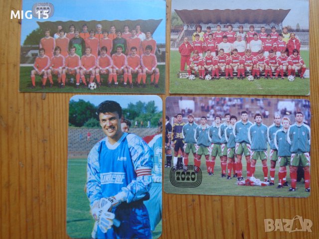 9 стари футболни календарчета., снимка 1 - Колекции - 38082135