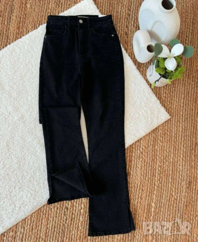 Дънки с прав крачол с цепка , снимка 2 - Дънки - 50922503