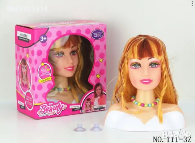 Модел за прически Кукла с руса коса , снимка 2 - Кукли - 48034988